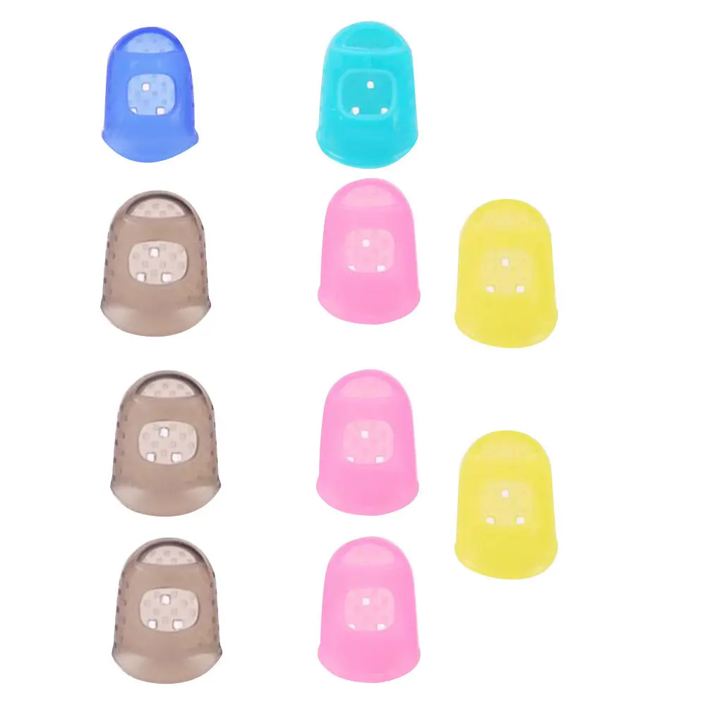 

10Pcs Guitar Fingertip Protectors Silicone Finger Guards Breathable Durable for Ukulele Beginners Finger Pain Protection