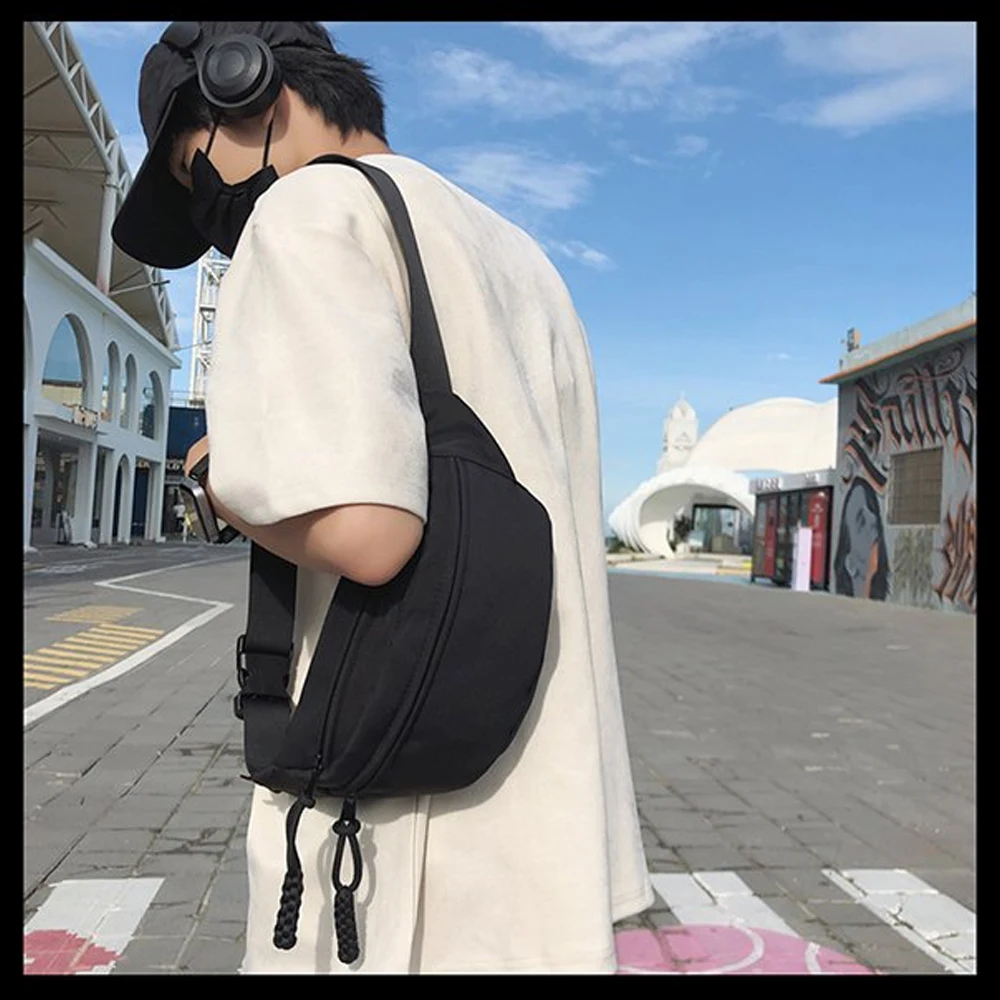 Neue Brusttasche für Herren, Kleine Schultertasche, Herren-Rucksack, Herren-Umhängetasche, Sportliche Leichte Trendige Hüfttasche – Detail 12
