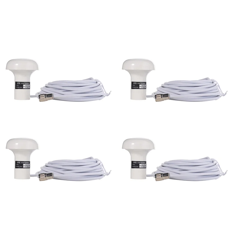 4 Pcs Of GPS Antenna HA-017 Marine Gps Antenna With 10 Meter Cable TNC Connector RF Cable 10M RG-58 TNC Interface-TCES