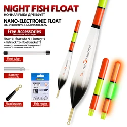 Electric Float+1 CR425+1 Float Tube+1 Bag Hooks+Float Rest Luminous Composite Nano Electric Buoy Tools Tackle Accessories