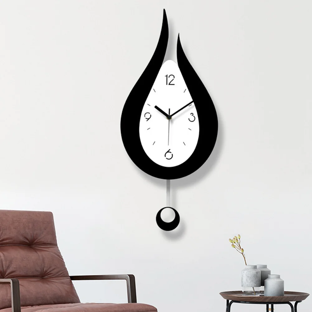

Clock Acrylic Drop Style with Continuous Swing Pendulum Light Weight Easy to Handle Polished Finish Home Office