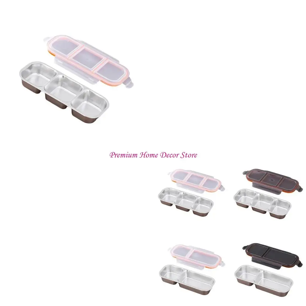 

Stainless Snacks Container Compartment Storage For Office Gym Travel JOMD