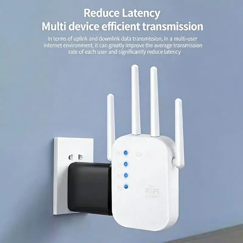 Wired WiFi Range Extender Signal Booster Amplifier Fast Connection Repeater for Bedroom Multiple Device Home Network