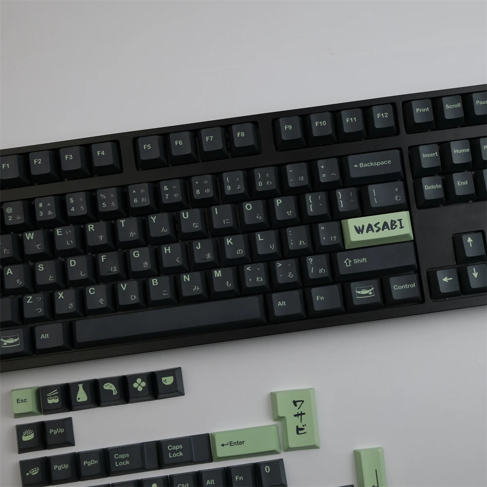 Imagem -03 - Keycap para Teclado Mecânico Gmk Wasabi Keycaps Conjunto Cherry Profile Dye-sublimação Compatível Gk61 64 68 84 87 96 108