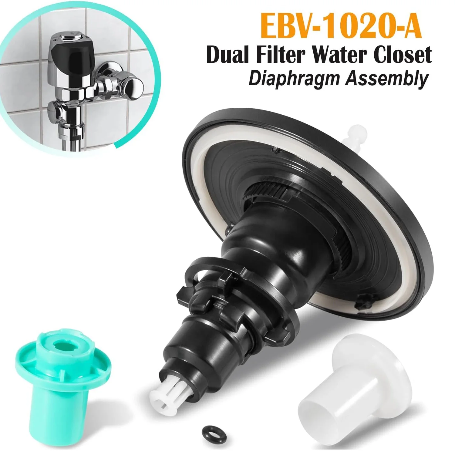 

EBV-1020-A двойной фильтр для писсуара и шкафа для воды, электронная диафрагма в сборе, ремонт гибкой трубки диафрагмы для Sloan G2 Optima Plus