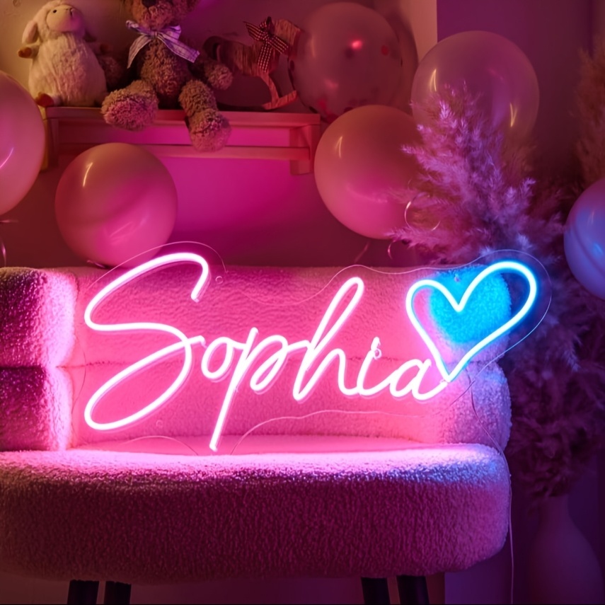  Personalized Name Neon Signs Custom RGB Neon Multi Font Lights Can Be Used For Weddings Family Party Bedroom Decoration Gifts 