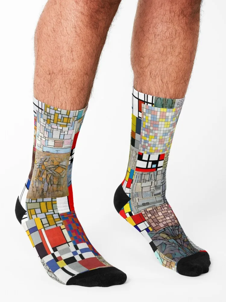 مجموعة هدايا جوارب Piet Mondrian الكثير من الجوارب النسائية الأنيقة للرجال