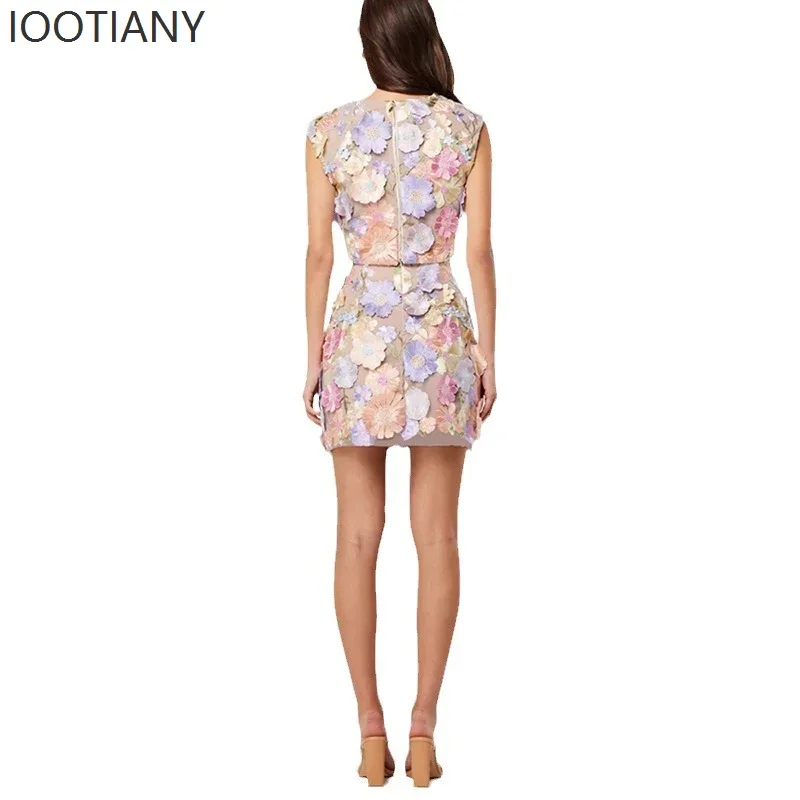 CosplayWomen تنورة قطعتين دعوى عالية الجودة التطريز الكروشيه أكمام مزاجه أنيقة الحلو البنطال القصير الورك تنورة دعوى