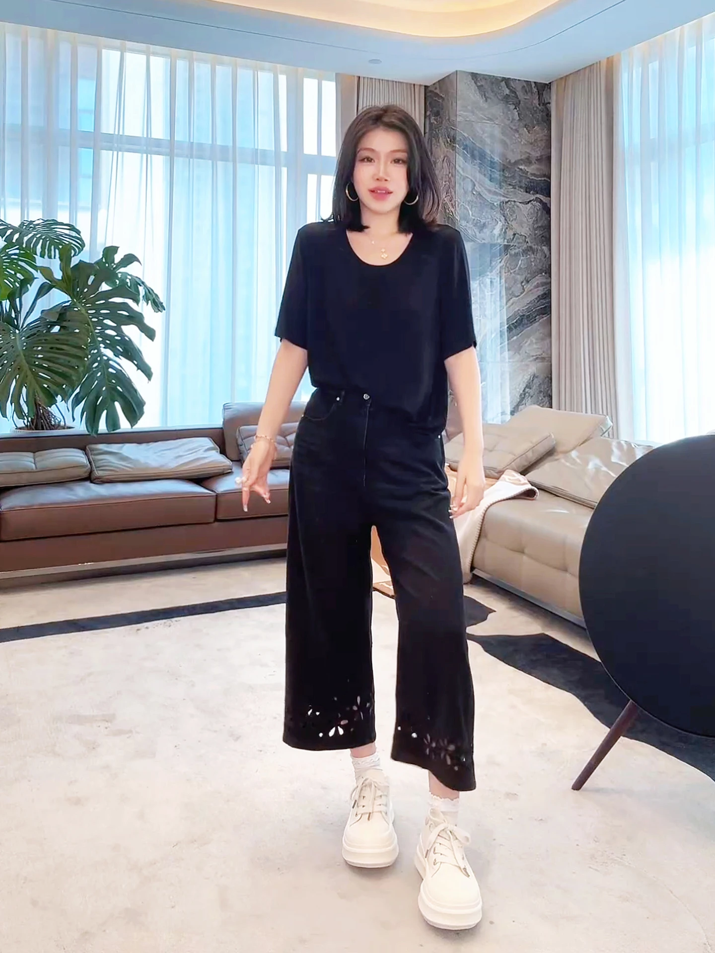 

Женский шерстяной топ Lao Yang's Personal Wardrobe ME: универсальный, модный, с коротким рукавом, для повседневной носки