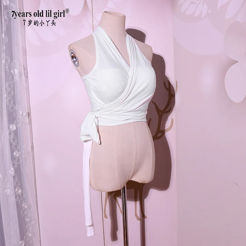 Bauchtanz-Top aus Lycra-Baumwolle, ärmellos, Tribal-Wickelkostüm H127