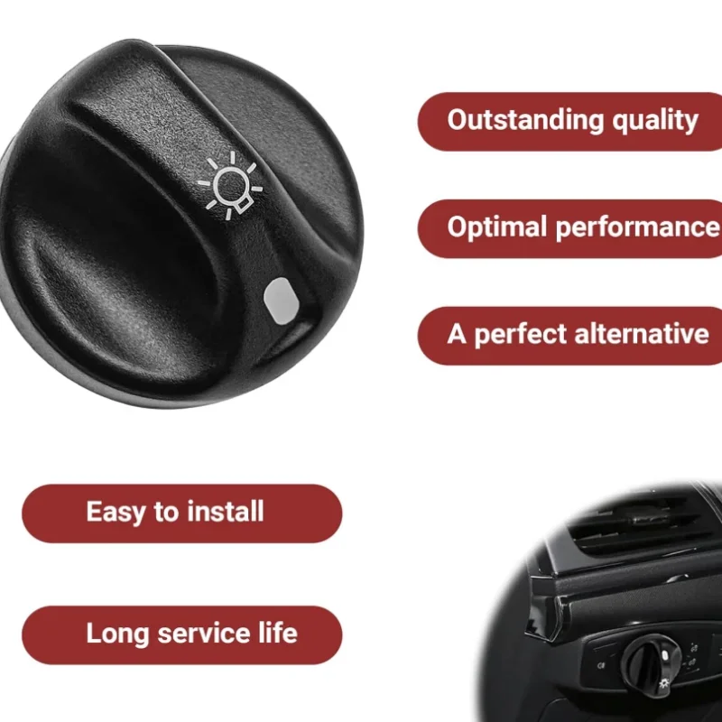 

3L3Z11661AA Head Light Switch Knob, Head Lamp Switch Knob For 2001-2004 Ford F-150 F-250 F-350 F-450, 3L3Z-11661-AA