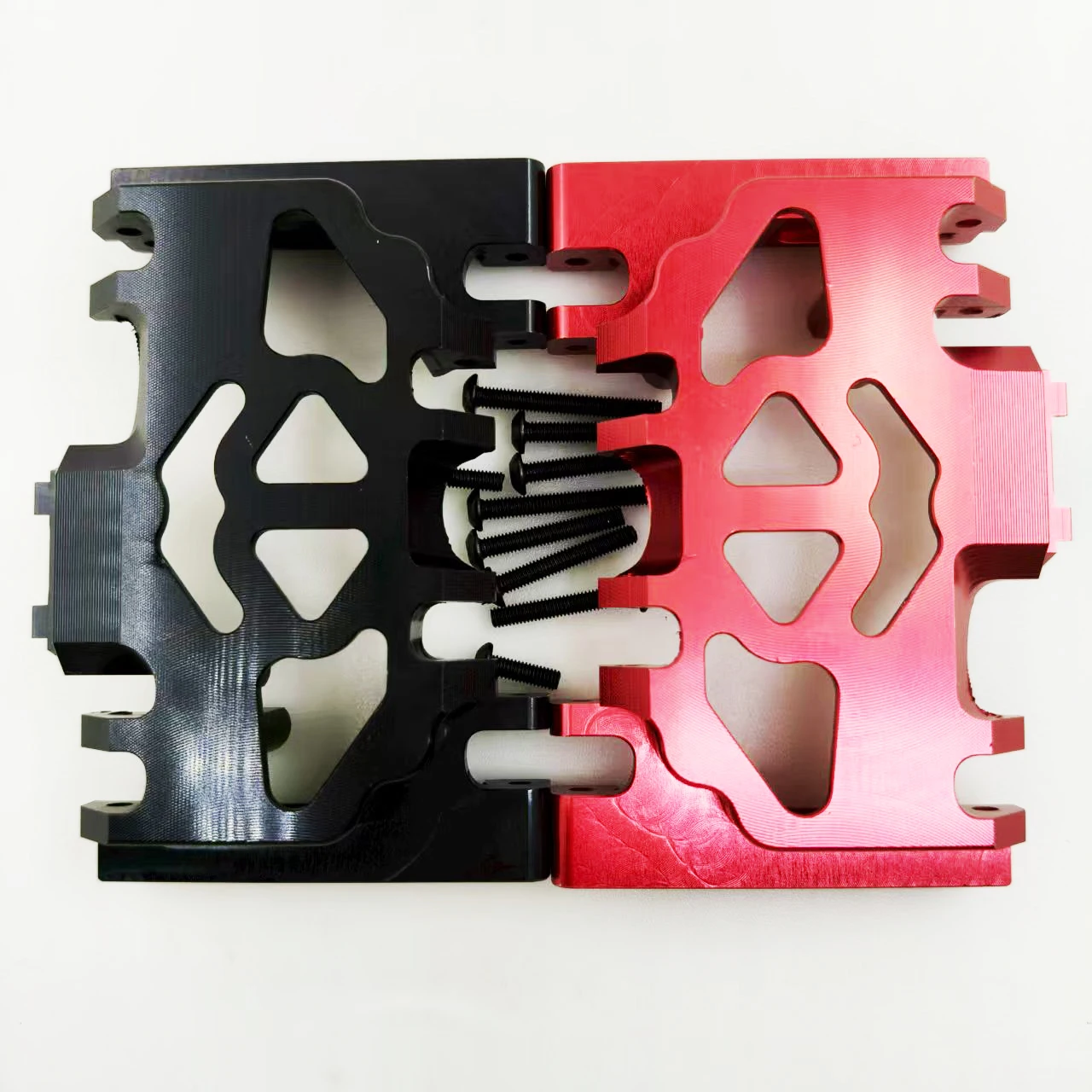 Caja de cambios central de Metal para carreras, montaje de Base inferior, placa de deslizamiento medio para coche trepador de control remoto Traxxas TRX4, accesorios mejorados