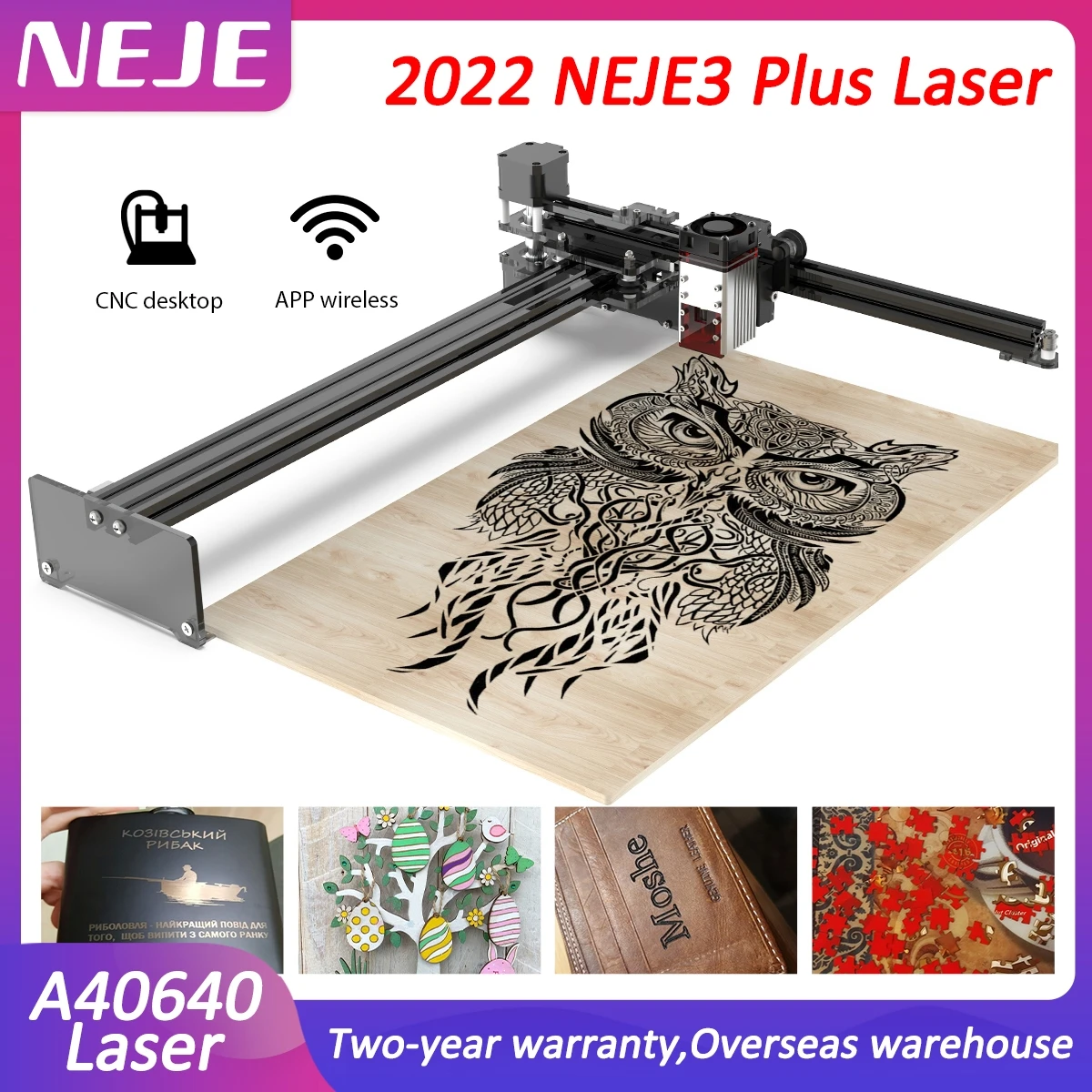 NEJE 3 PLUS Laser Engraver CNC Cutter Wood Router Laser Engraving Machine Cutting Marking DIY Wood Fiber Laser CNC Router