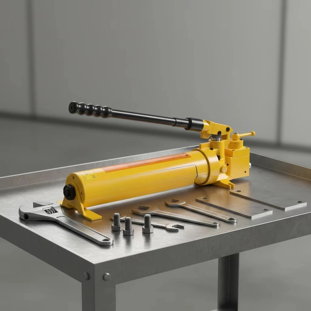 Portable  2-Speed 700Bar Steel Hydraulic Hand Manual Piston Pump for Large Ton Hydraulic Steel Cylinder Jack for Hydraulic Tools