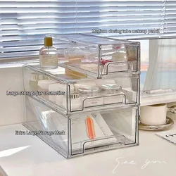 Transparent Acrylic Dustproof Organizer Cosmetic Mask Organizer Large Capacity Living Room Bathroom Multifunctional Storage