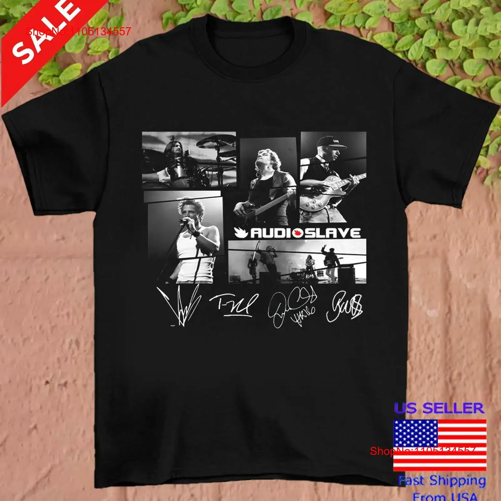 Audioslave Band Concert Signature All Members T Shirt Size AL527 vintage Washed Top For Everyday Wear Breathable Stretched Soft