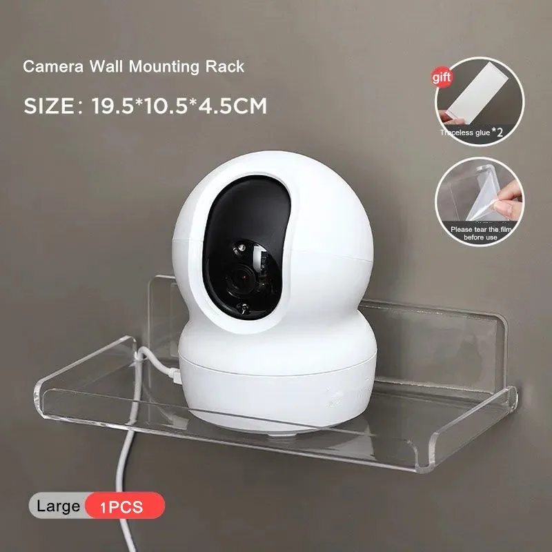 Bedroom Living Room Punch-free Bracket Baby Monitor Projector CCTV Camera Wall Mounted Rack Holder Monitoring Wall Storage Rack