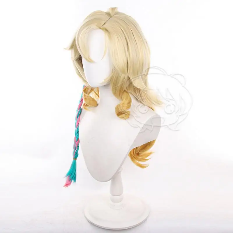 Anime Genshin Impact Xilonen Cosplay-Perücken, Cosplay-Kostüme, Kopfbedeckung, 70 cm lange, simulierende, dick gefärbte, bauschige Langhaarperücken – Detail 4