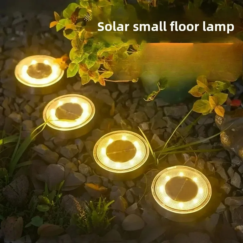 Solar Buried Courtyard Light, Outdoor Waterproof Step Lawn Light, Rustic Garden Automatic on/off with Long Battery Life