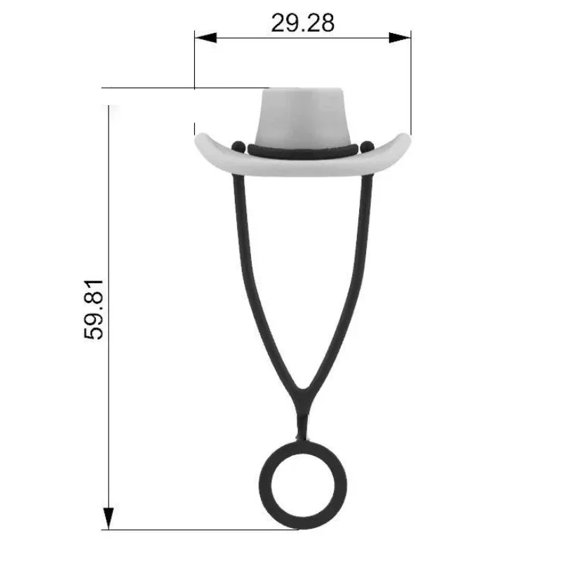 Silicone Cowboy Hat Straw Cap Cute Hat Shape Straw Topper Reusable Straw Tip Protector Cap Mug Accessory Gift Straw Cap