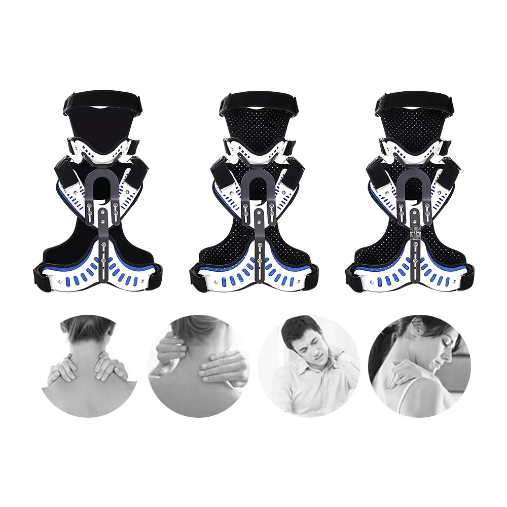 

Медицинский шейный грудный ортез, регулируемая голова, шея, грудь, фиксированный бандаж, тяговое устройство, съемный, чистый, удобный, дышащий