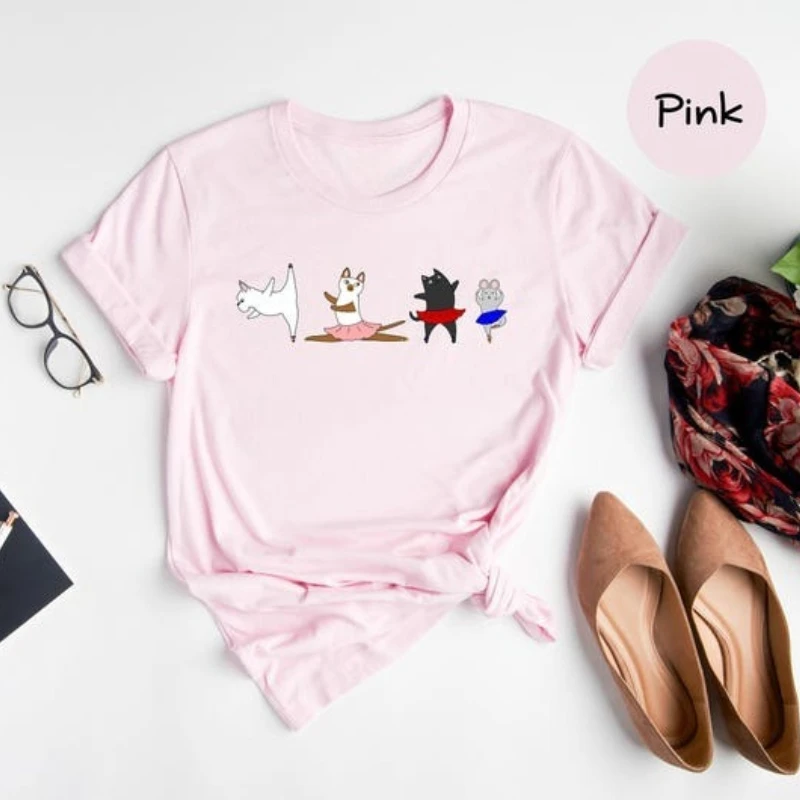 Dance Teacher Tee Whimsy Animal Ballet Shirt Playful Ballerina Characters Eco Friendly Cotton Vibrant Print Unisex T-shirts