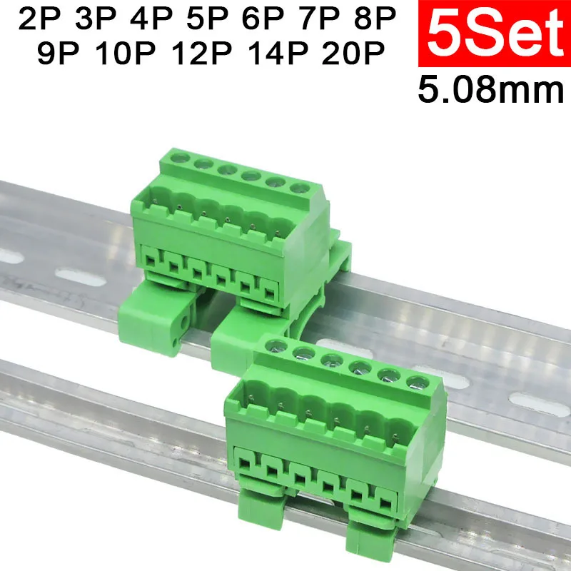 

2EDG-UVK-5.08mm Card Rail Mounting Solder-Free Docking Terminal Block Vertical Plug-In Interface Socket 2EDGUVK 5.08 2 3 4 10 20