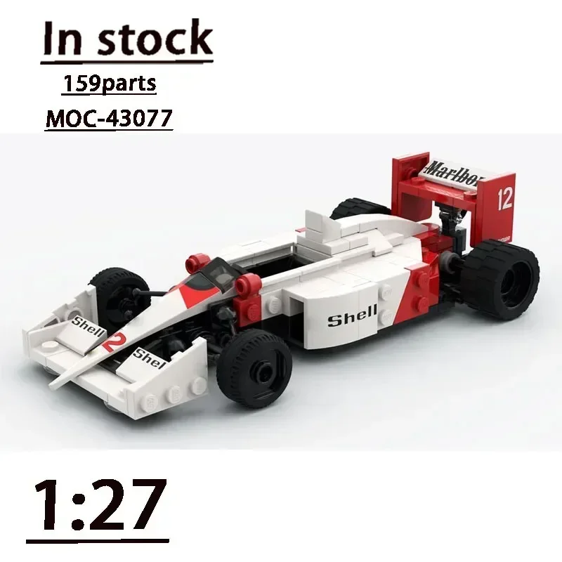 MOC-43077 Formula1:27 Classic Racing Car Assembly Splicing Building Block Model 159 Building Block Parts Kids Birthday Toy Gift