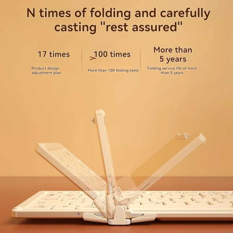 BOW Klapptastatur, maßgeschneidert, Bluetooth, kabellos, tragbar und kompakt, Mini, geeignet für Büro, Tippen, Tablet, Laptop, praktisch