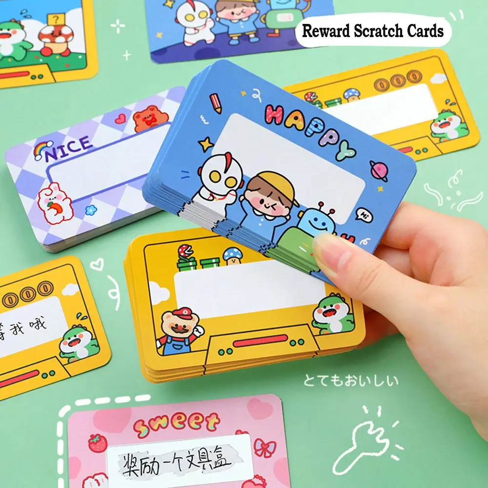 

20Pcs Reward Scratch Card Interactive Cardboard Motivational Encouragement Lucky Scratch Off Stickers Creative Blessing Cards