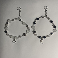 matching star moon bracelets Y2K jewelry