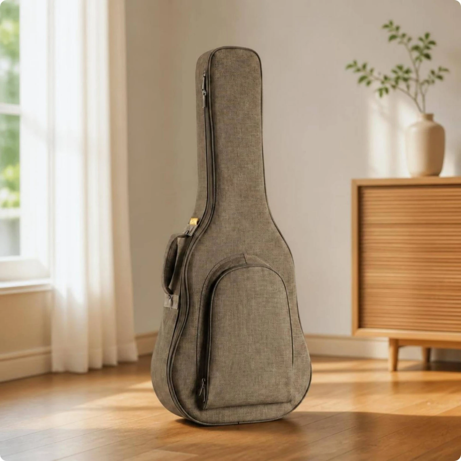 Acoustic Guitar Gig Bag Lightweight Acoustic Guitar Bag Sturdy Scratch-Resistant for Guitarists, Travel, Rehearsals view 2