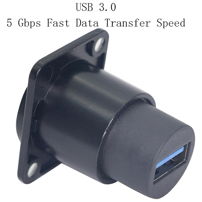 

ABKQ-4Pcs D Тип Металлический разъем USB3.0 «мама-мама» USB 3.0 Разъем D-типа USB Монтаж на панели Беспаечный сигнальный соединитель