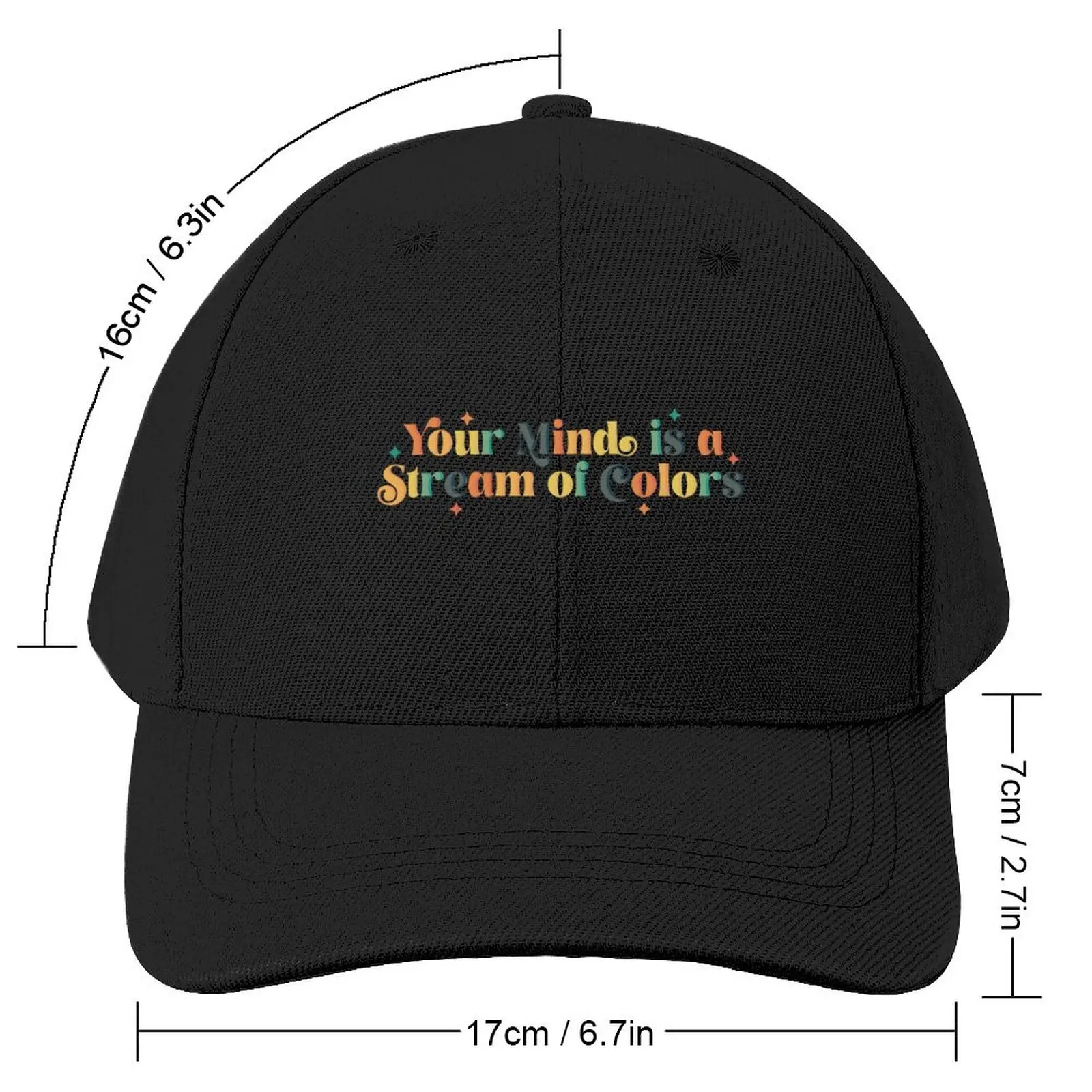 Light My Love - Your Mind is a Stream of Colors Baseball Cap sun hat Designer Hat Beach Bag Golf Hat Men's Baseball Cap Women's