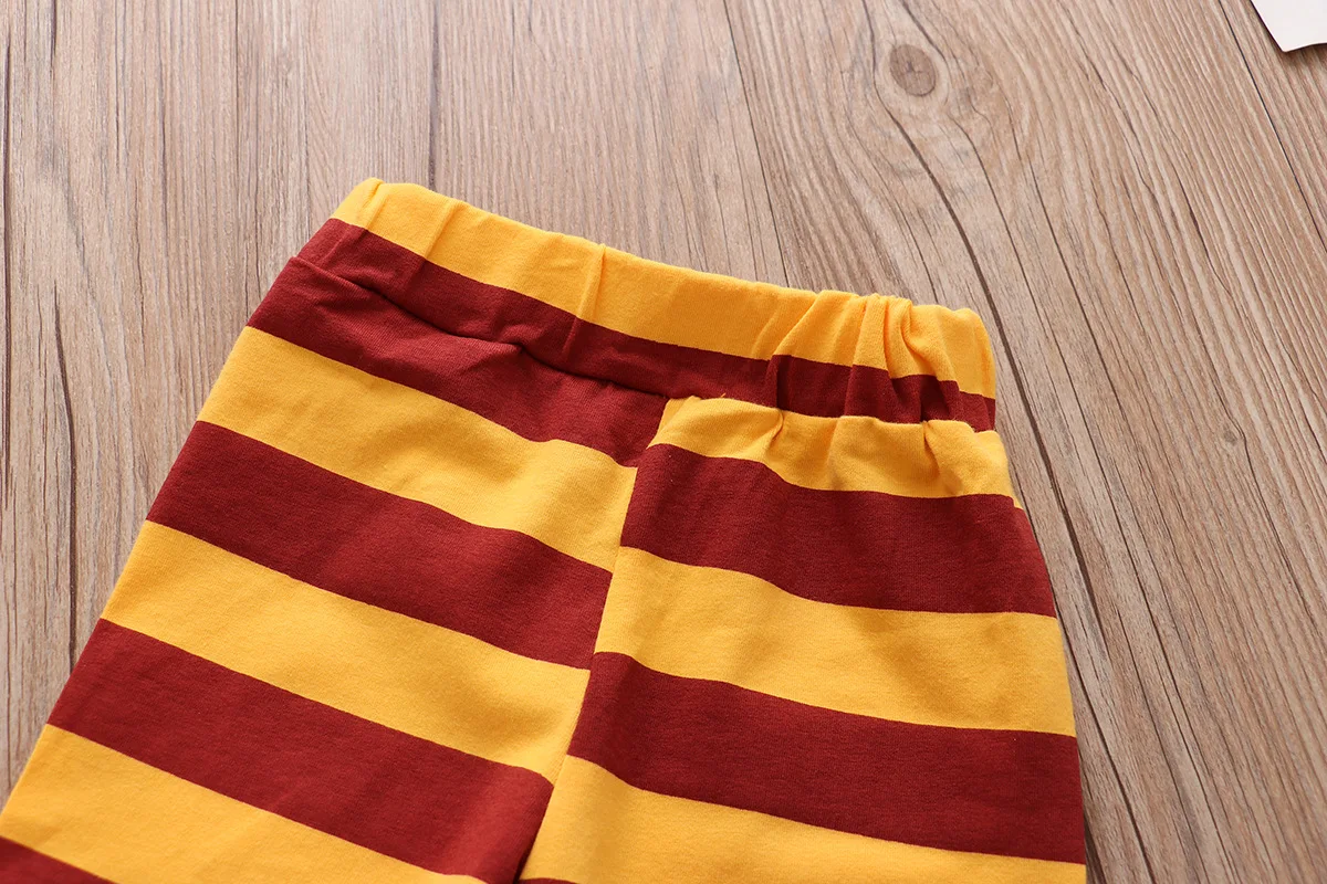 الوليد بيبي بوي فتاة الملابس مجموعات الصيف القطن رومبير السراويل قبعة طفل الاطفال بلوزات السراويل عقال 3 قطعة ملابس الأطفال