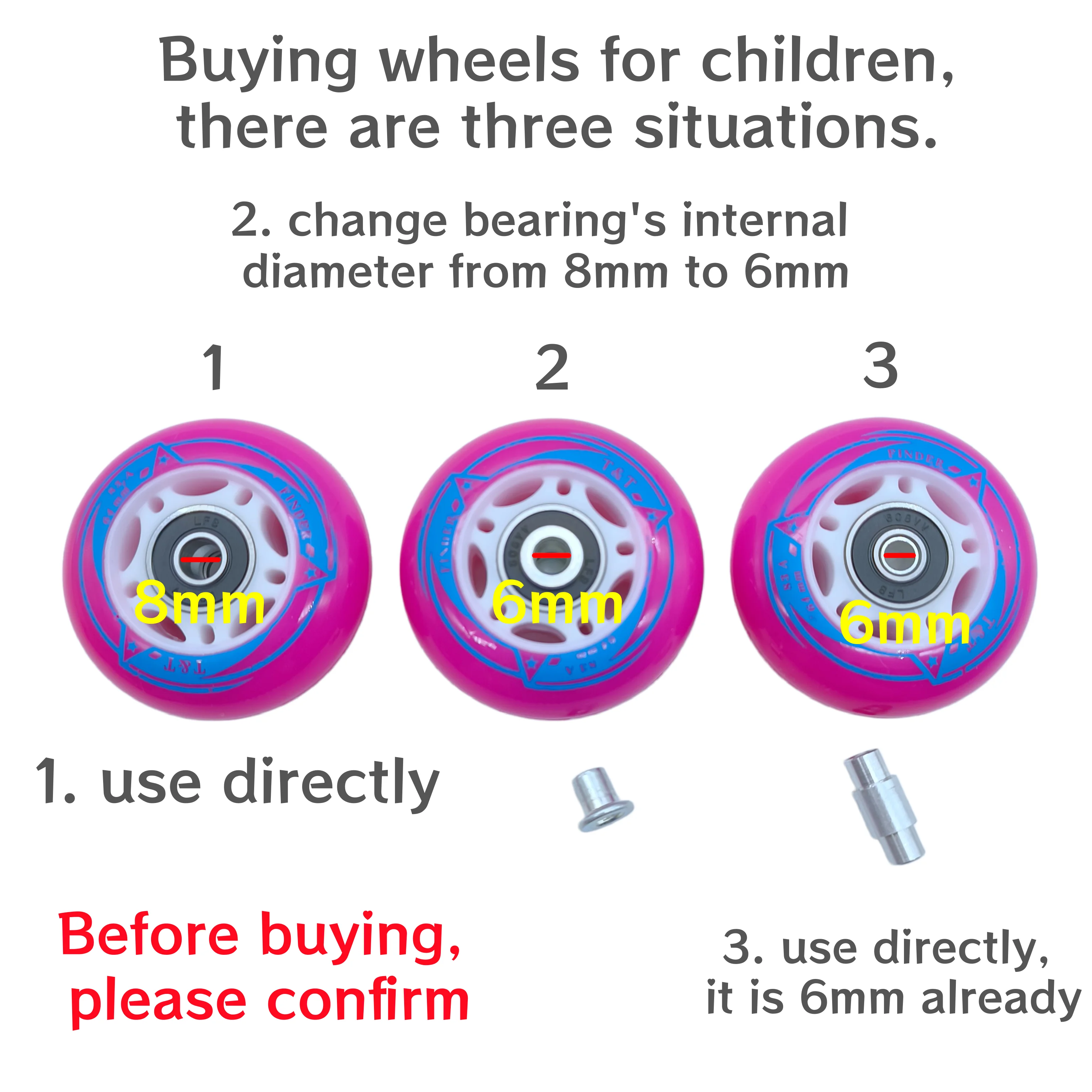 Free shipping inline roller skate wheel for children 64mm 83a including bearing 4wheels/lot