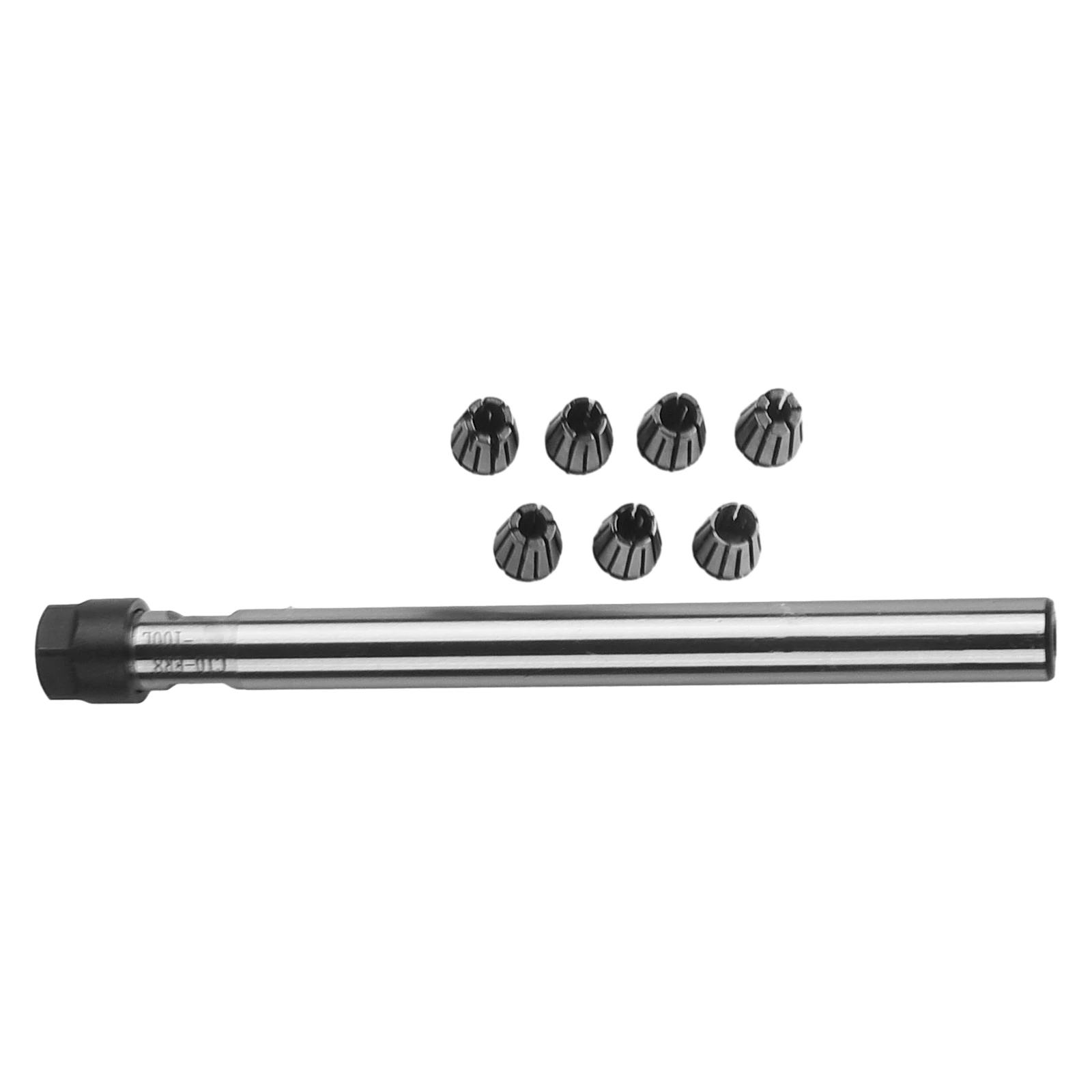 

New Practical CNC Collet Chuck Drilling Light Lighting 100mm 10mm Aluminum C10 ER8A 100L Milling Silver + Black