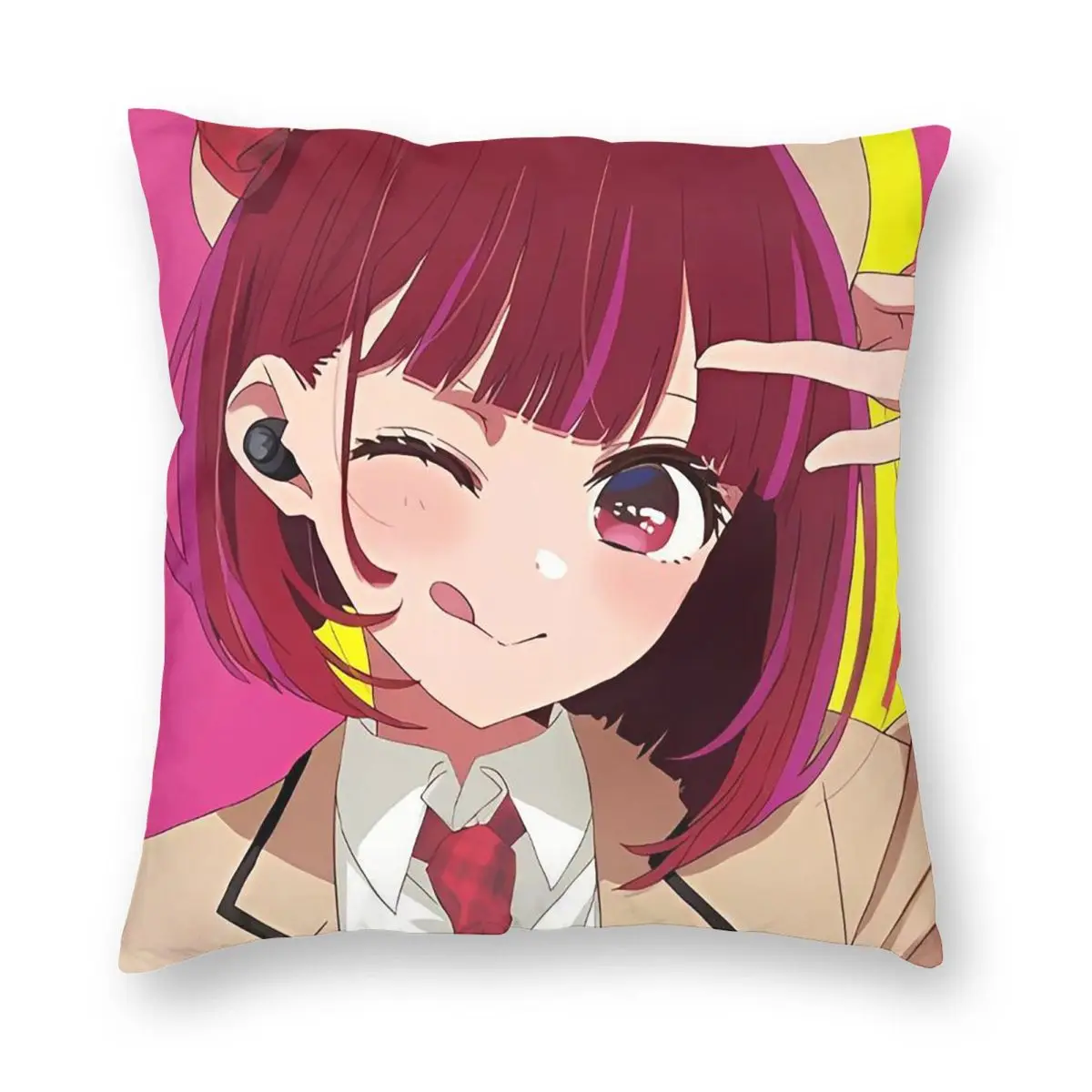 Oshi No Ko Kana Arima Anime Square Pillowcase Pillow Cover Cushion Decor Comfort Throw Pillow for Home Car