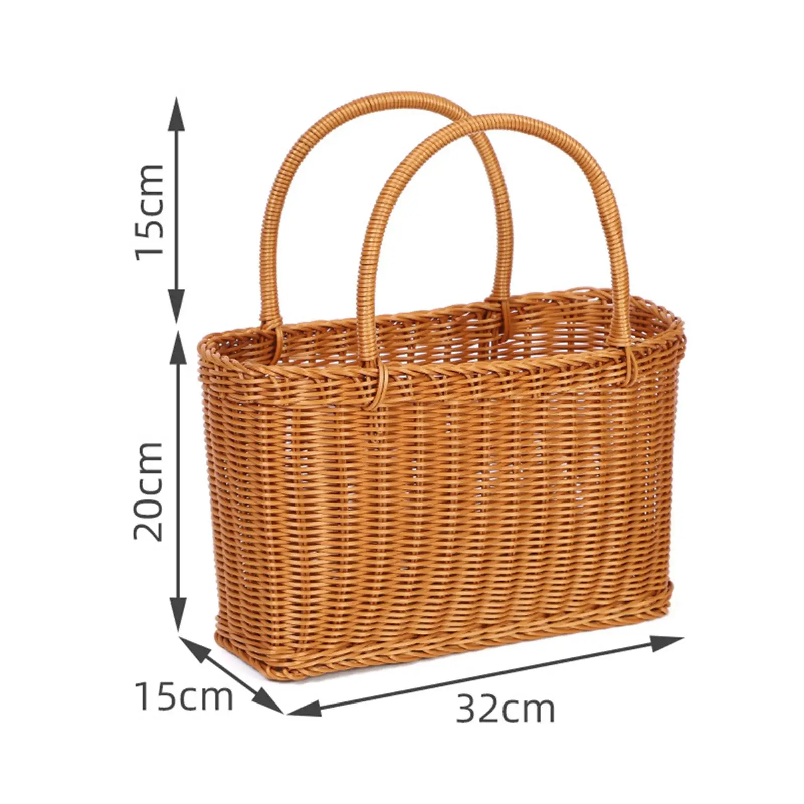 Cestini portaoggetti fatti a mano cestino da Picnic imitazione Rattan decorazione per la casa semplice e pratica per il giardinaggio Versatile