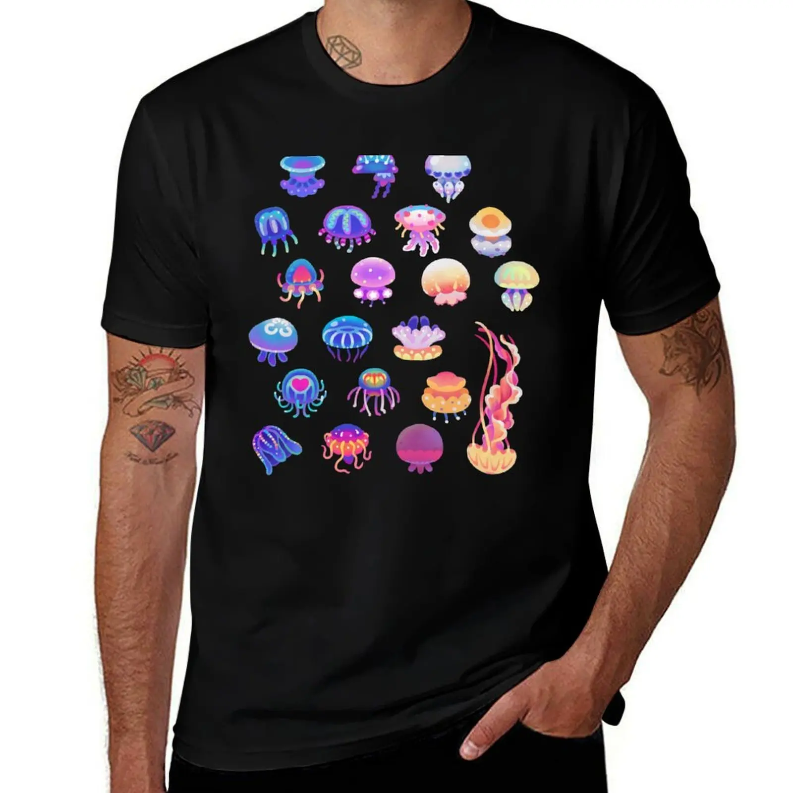 

Jellyfish Day T-Shirt t shirts with prints men t shirt cotton 100% T-Shirt