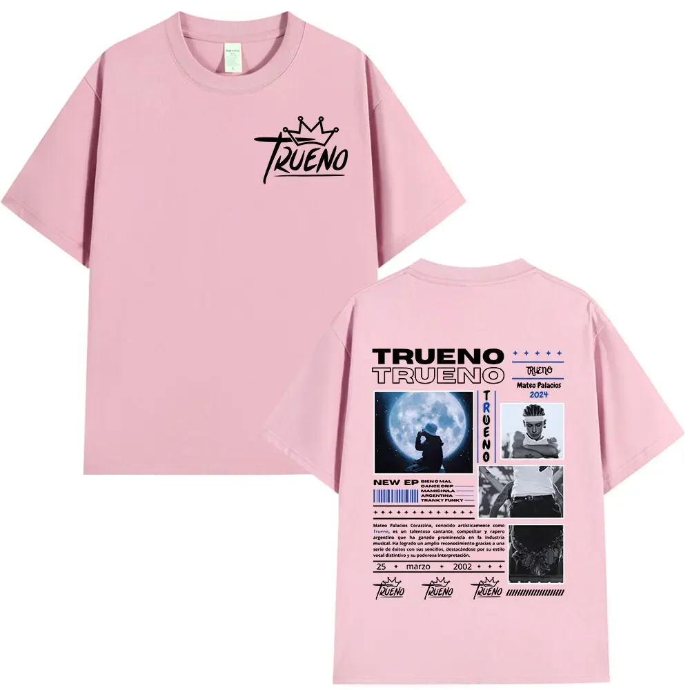 Rapper Trueno Album Tour Merch T-shirt Men Women Clothes Fashion Short Sleeve Tee Shirt Streetwear Cotton Loose T-shirts Unisex image 4