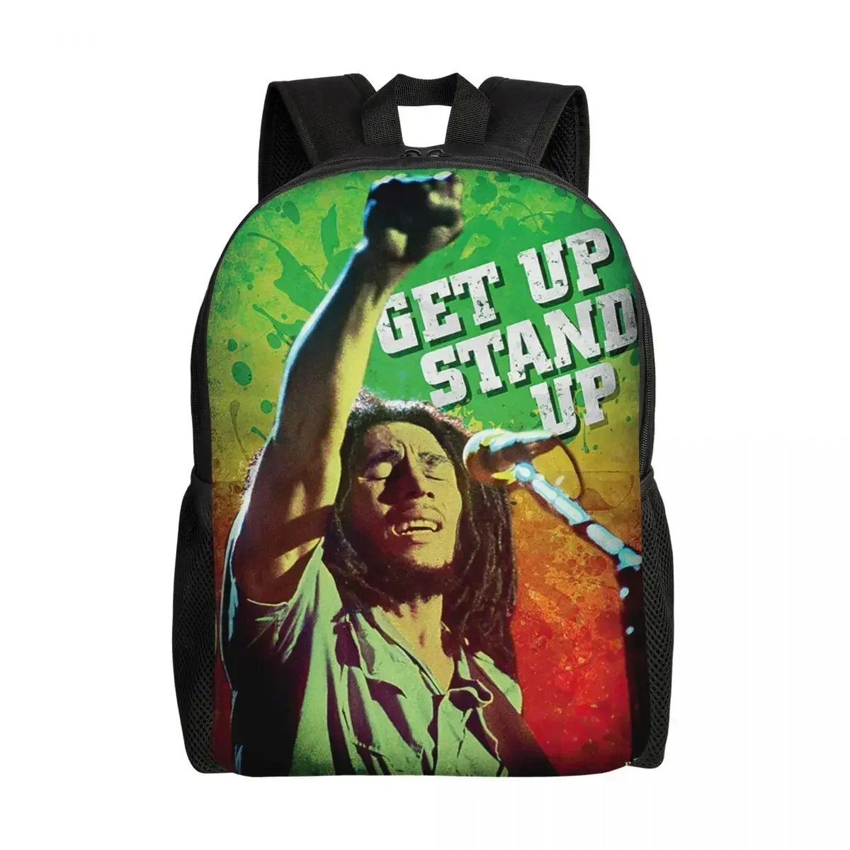

Custom Jamaica Reggae Rock Bob Marley Backpacks Women Men Casual Bookbag for School College Bags