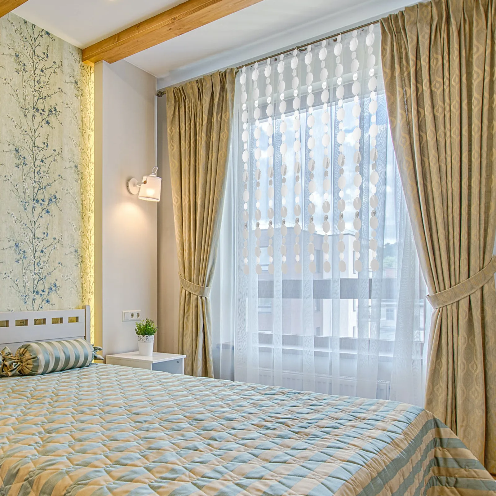 

10Pcs Sequins Curtain Festival Decor Wedding Hanging Screen Decor Layout Prop Stylish Elegant Party Backdrop