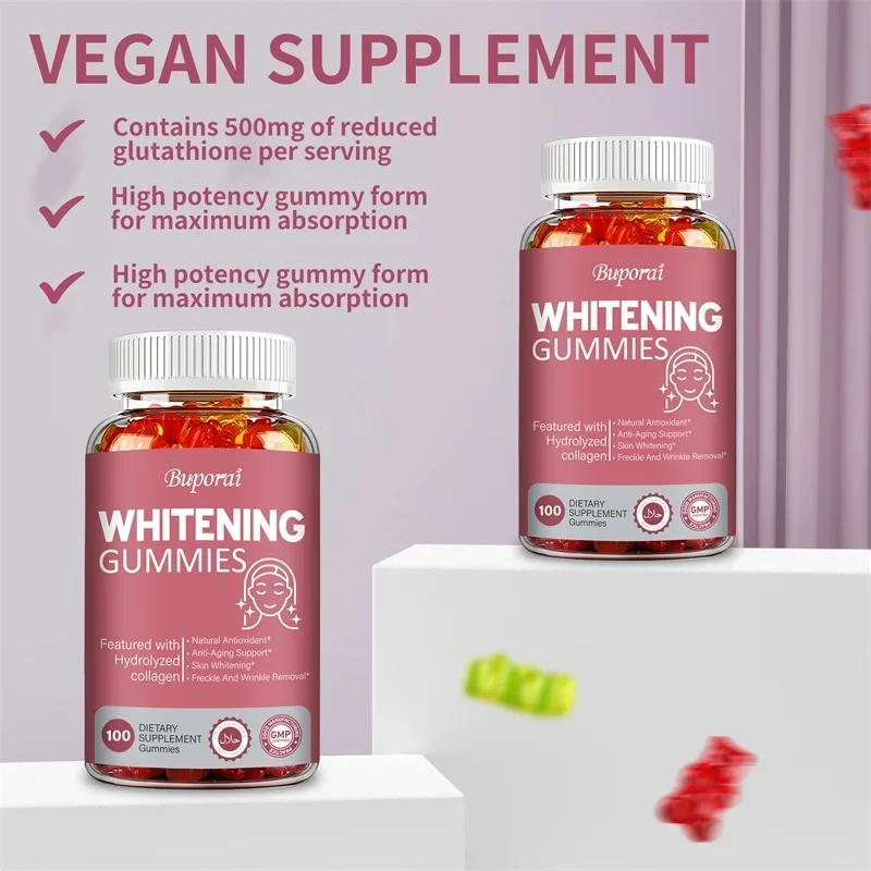 Whitening Gummies - Anti-aging, Verlicht vlekken, Schoonheid Huidverzorging, Anti-oxidatie, Hydrateert de huid