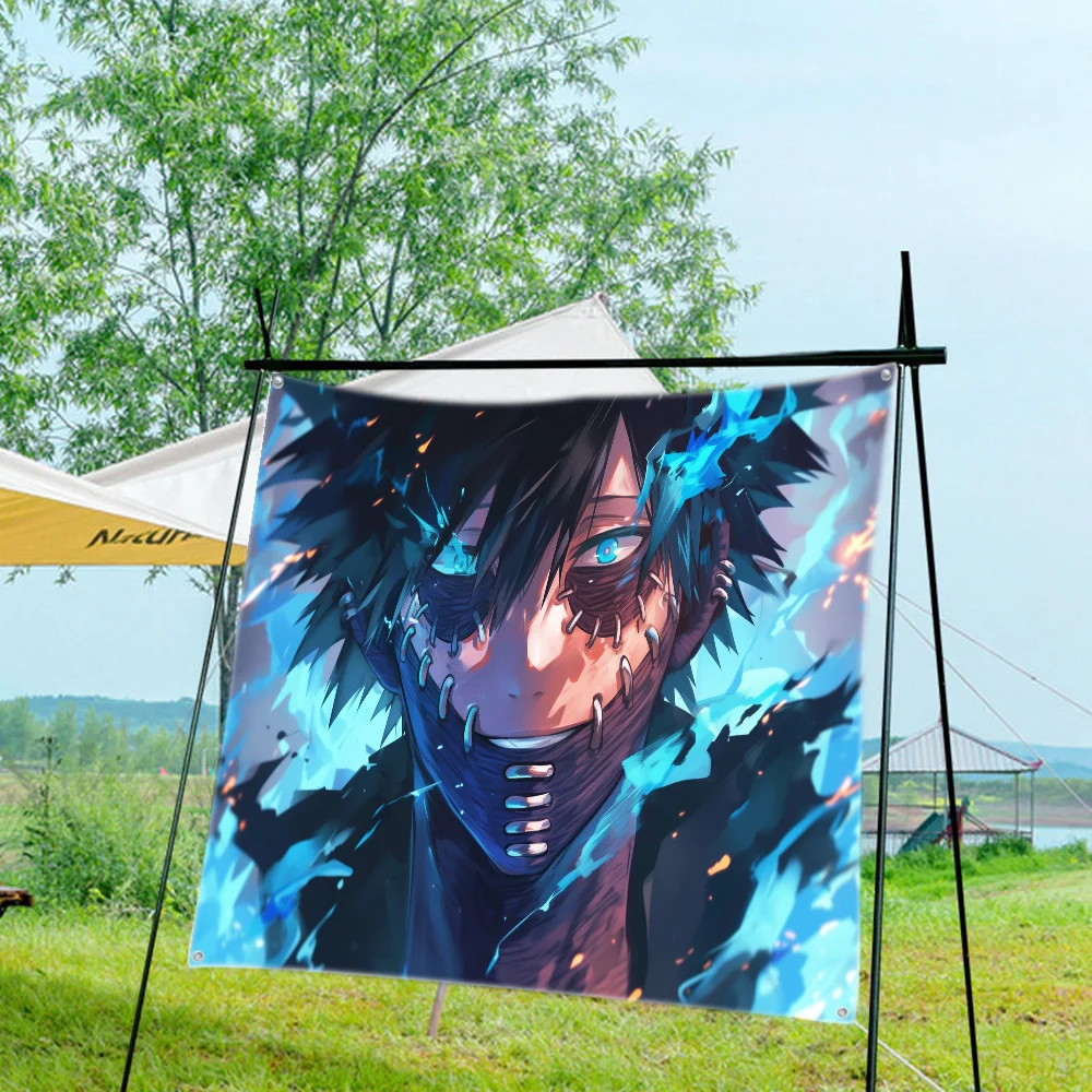 My Hero Academia Dabi Flag Creative Pattern Polyester Printed Banner Pulled Flag Advertising Party Camping Birthday Outdoors