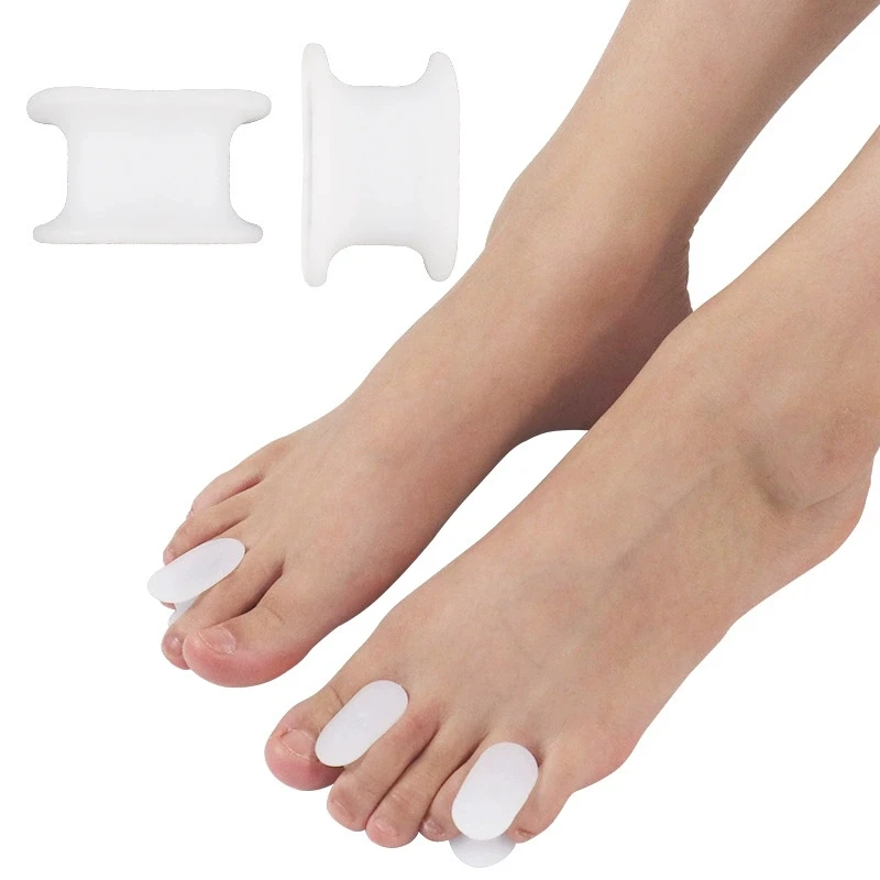 1/10Pair Silicone Toe Spacers Separators Bunion Corrector Gel Toe Protector for Straightening Overlapping Toes for Men and Wom