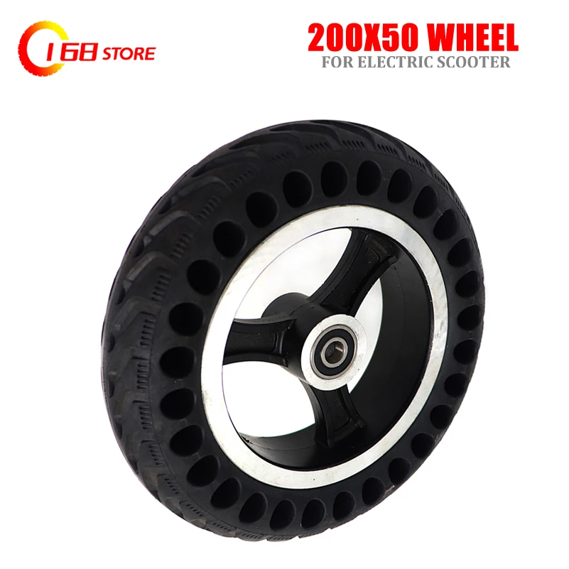 

200x50 Electric Scooter Solid Tyre with Wheel Hub 8" Tire Aluminium Alloy Rims Vehicle