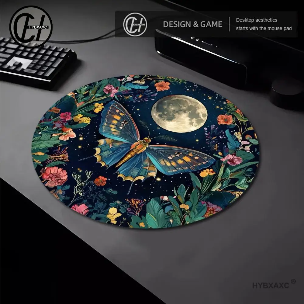 

Round Forest Plant Mouse Pad Rubber Non-Slip Office Keyboard Mat Desk Pad Gamer Setup Decoration Playmat Desktops Desk Organizer