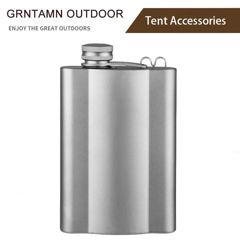 Ultralight Titanium Hip Flask for Whiskey Vodka Wine Outdoor Camping Picnic