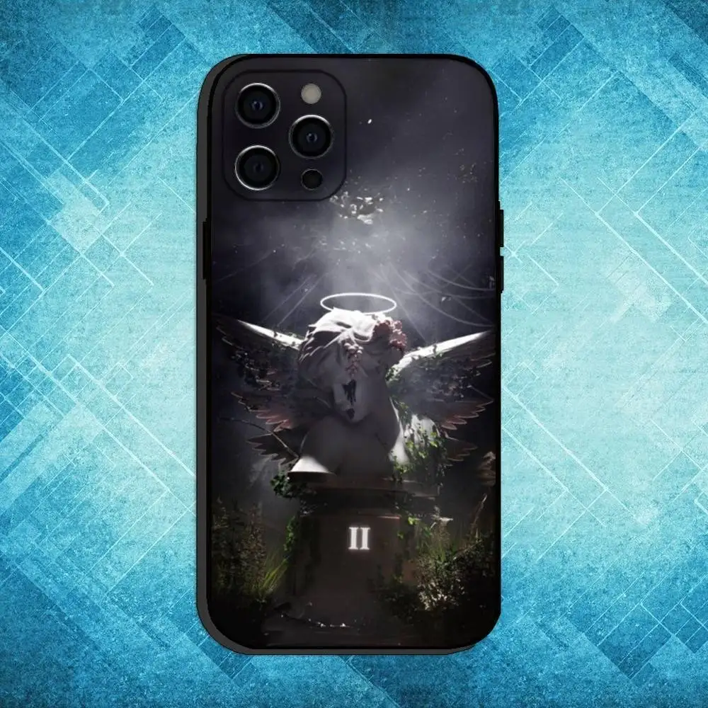 حافظة هاتف Junior H $AD B-BOYZ لهاتف iPhone17,16,15,14,13,12,11 Plus، Pro Max غطاء أسود ناعم